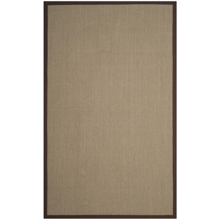 Safavieh 5 x 8 ft. Natural Fiber Power Loomed Medium Rectangle Area Rug Sage & Brown NF131F-5